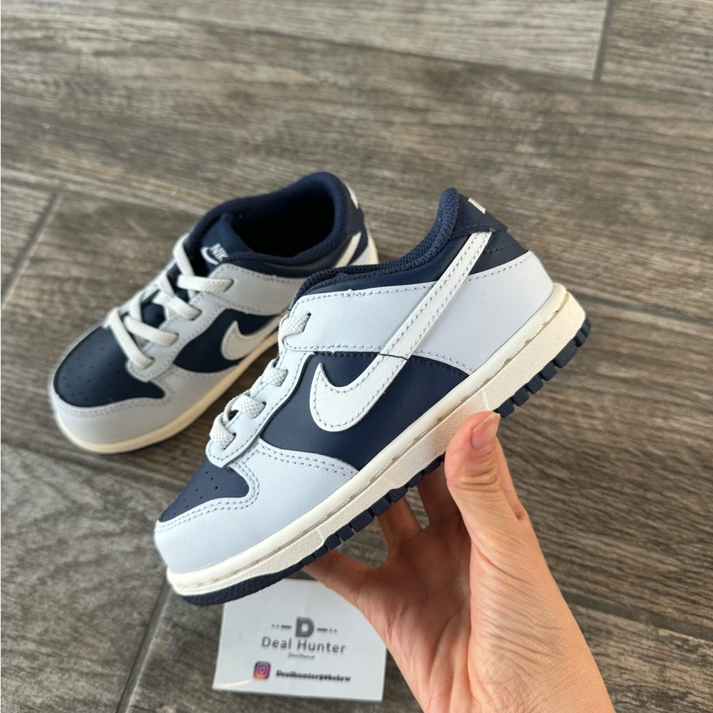 Brand New Nike Dunk Low Toddler Shoes “Midnight Navy” - Picture 10 of 13